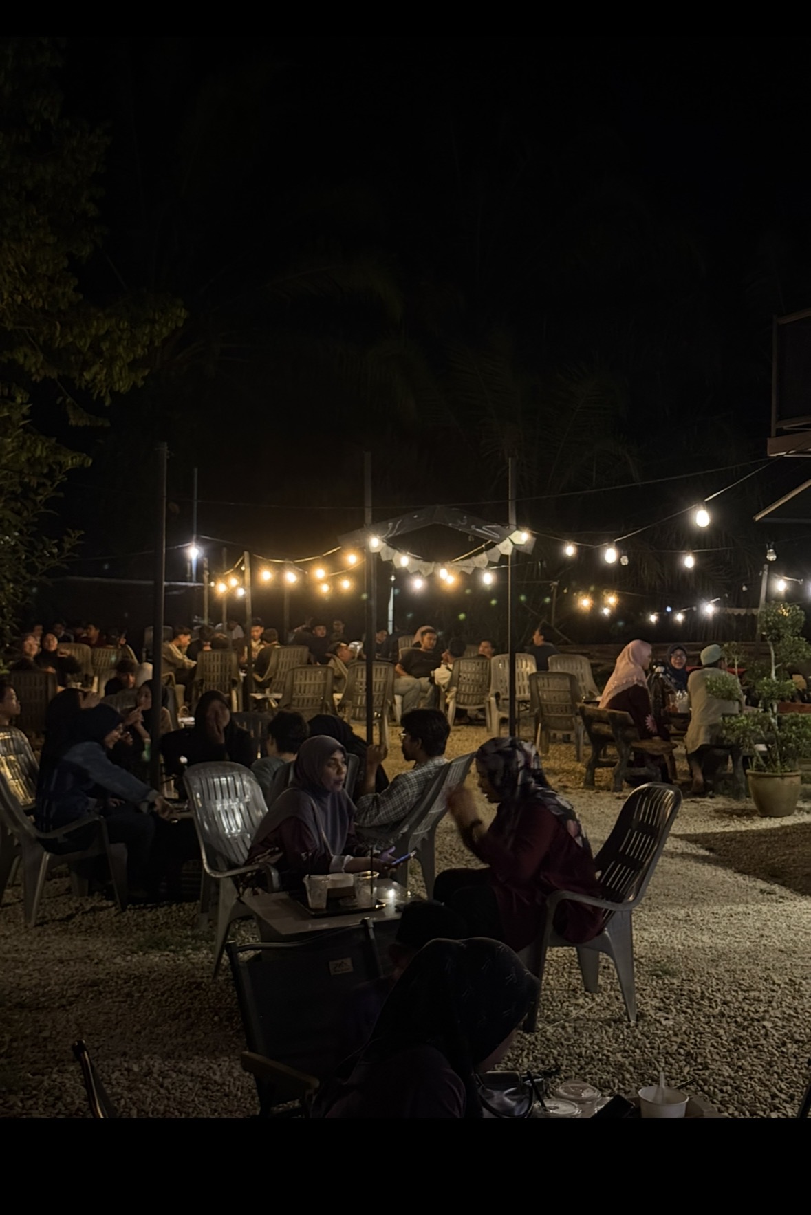 The space today at dusk
